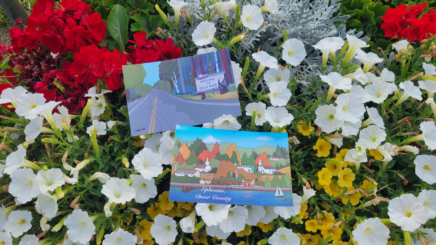Postcards - Set of 2 - Ephraim and Gills Rock