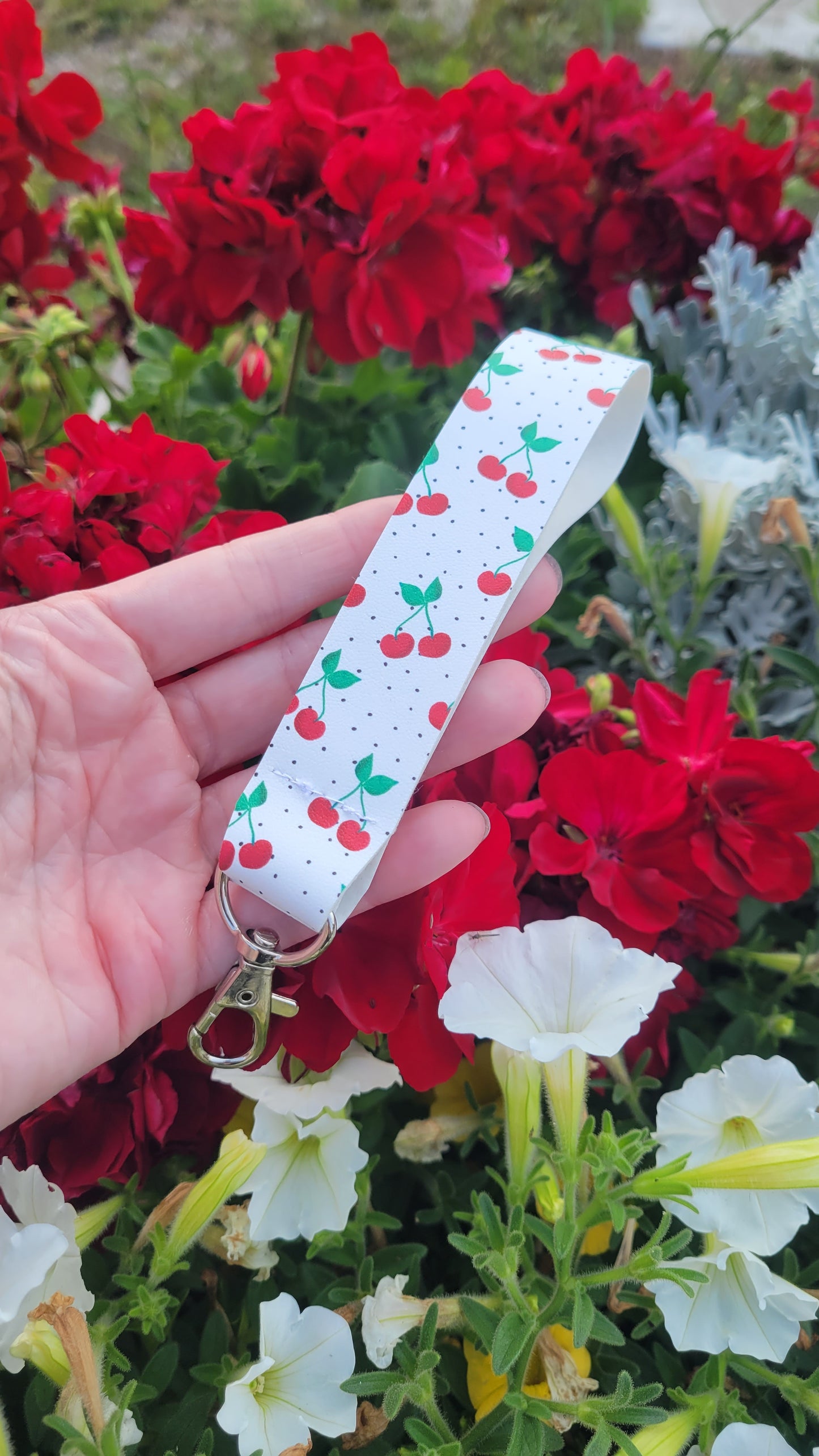 Cherry Key Fob Wristlet