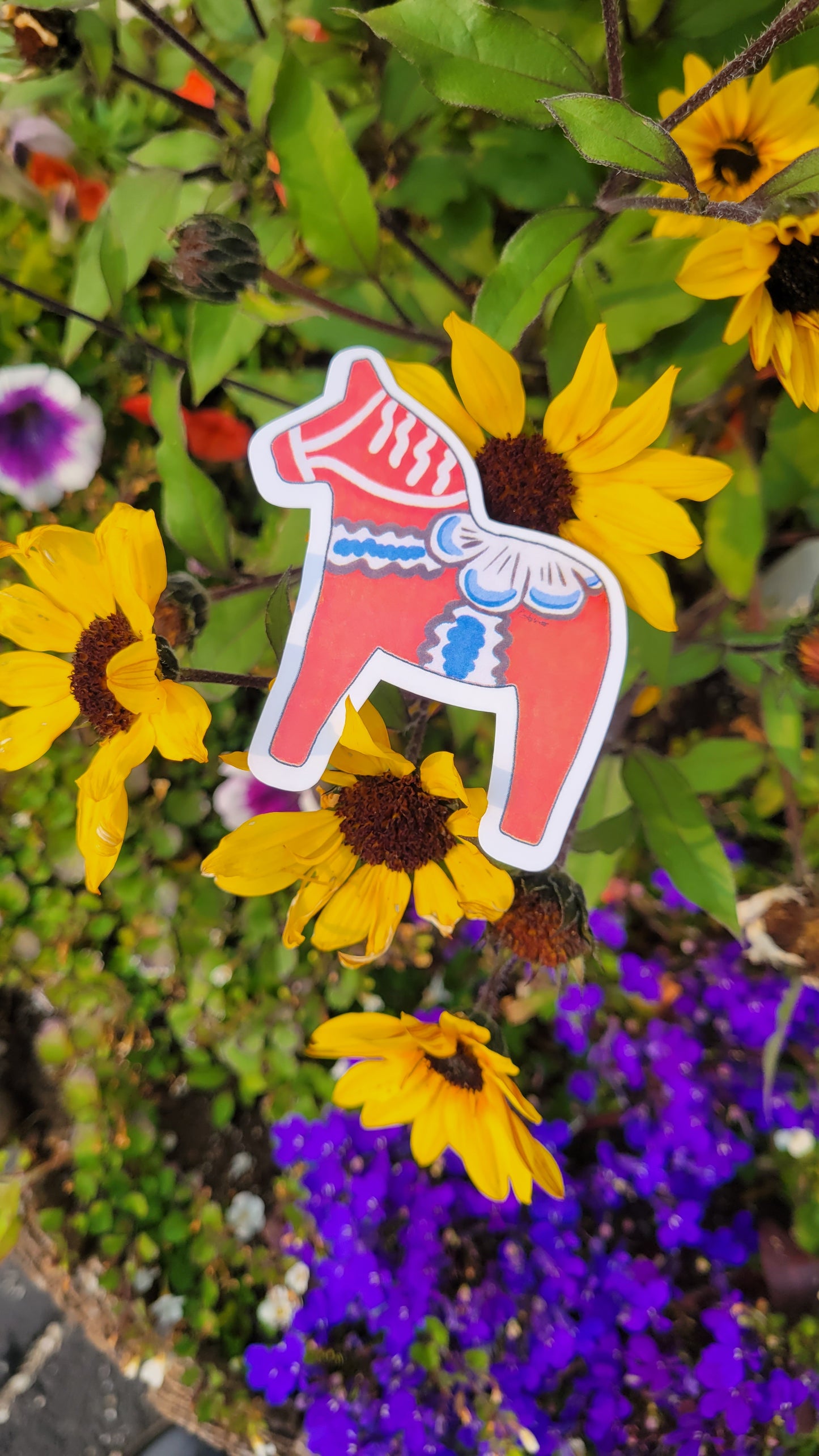 Dala Horse Sticker Set of 2