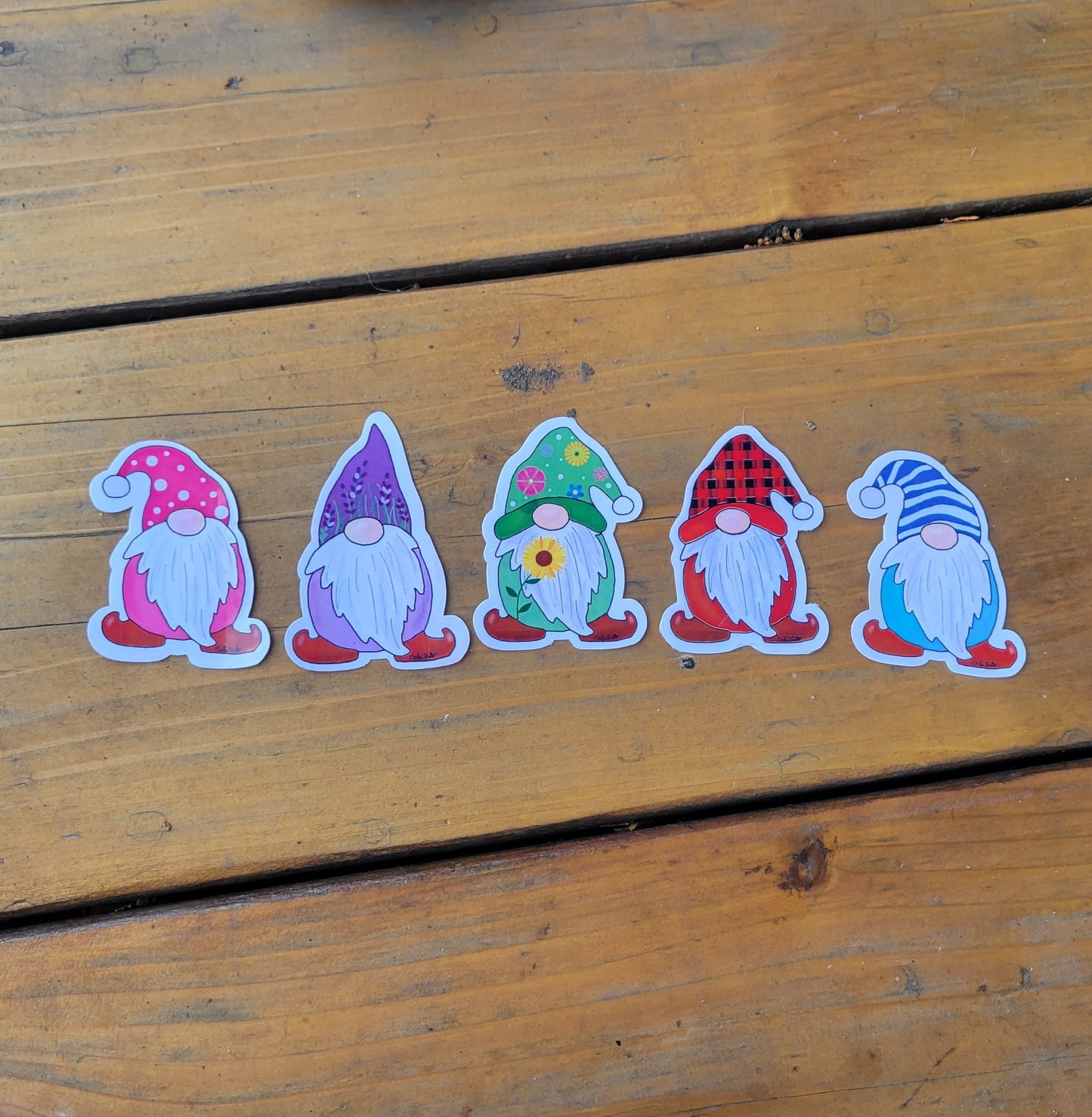 Gnome Stickers Set of 5