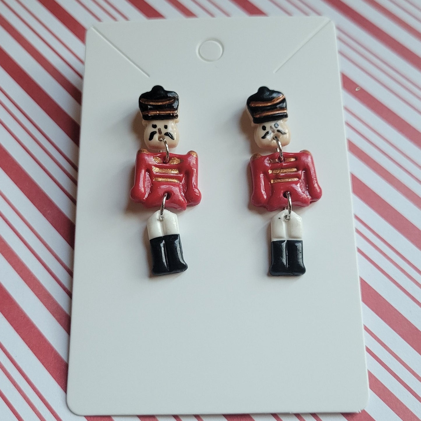 Nutcracker Soldier Dangly Stud Earrings