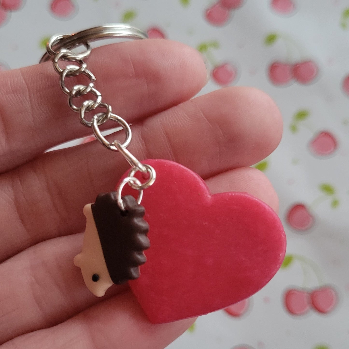Hedgehog Love Keychain