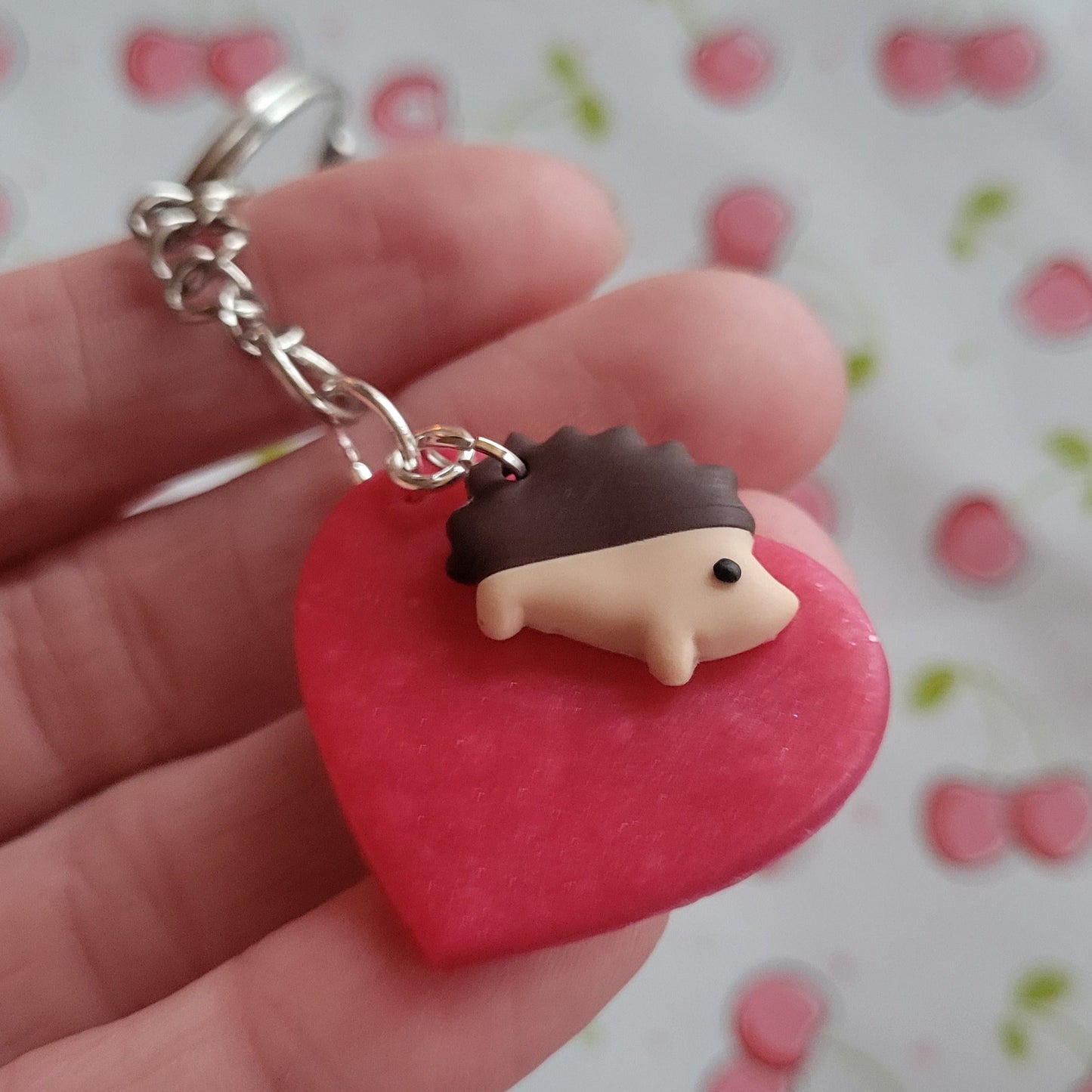 Hedgehog Love Keychain