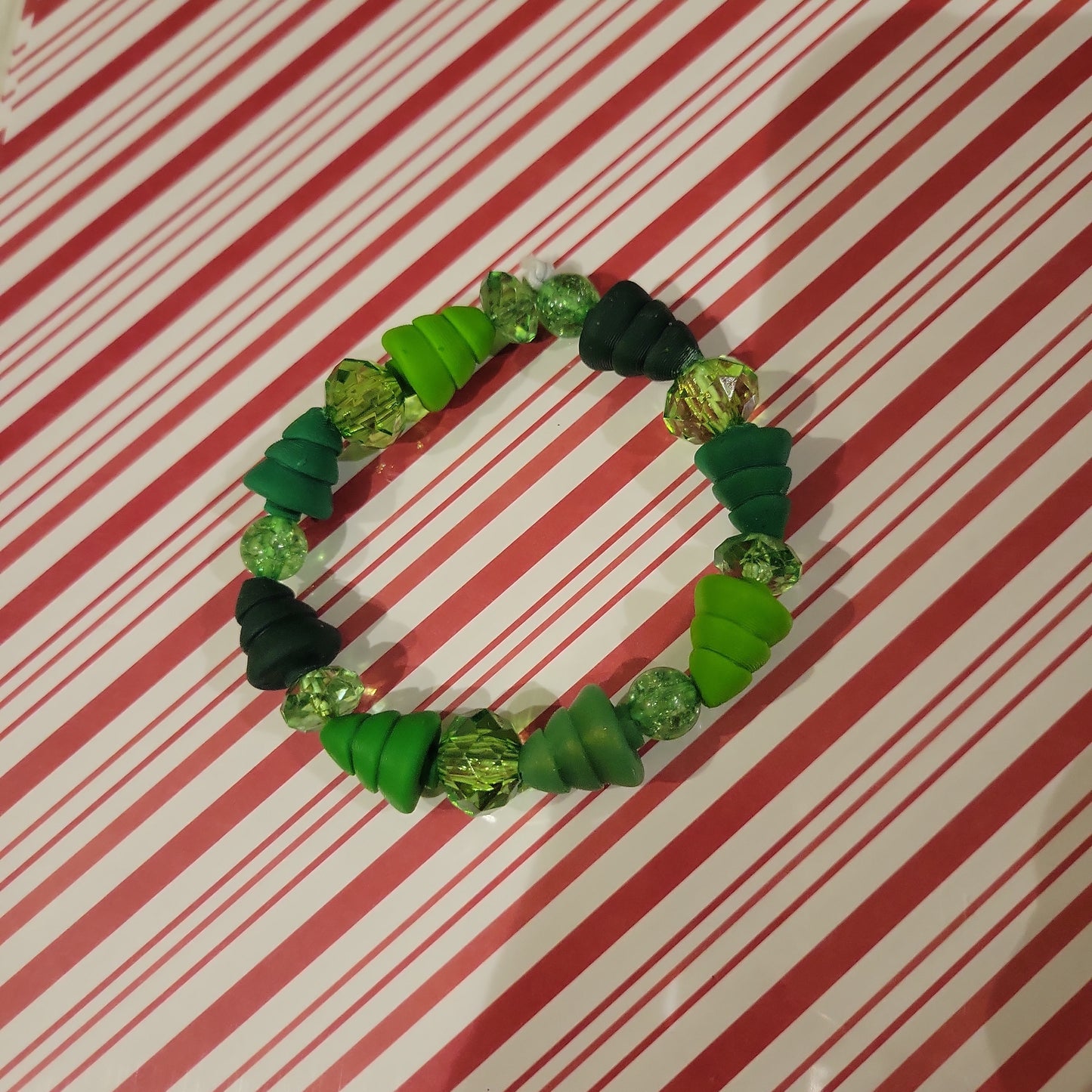 Christmas Bracelet with Handmade Beads