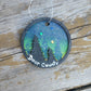 Handpainted Sunset Ornament - Blue/Green/Yellow