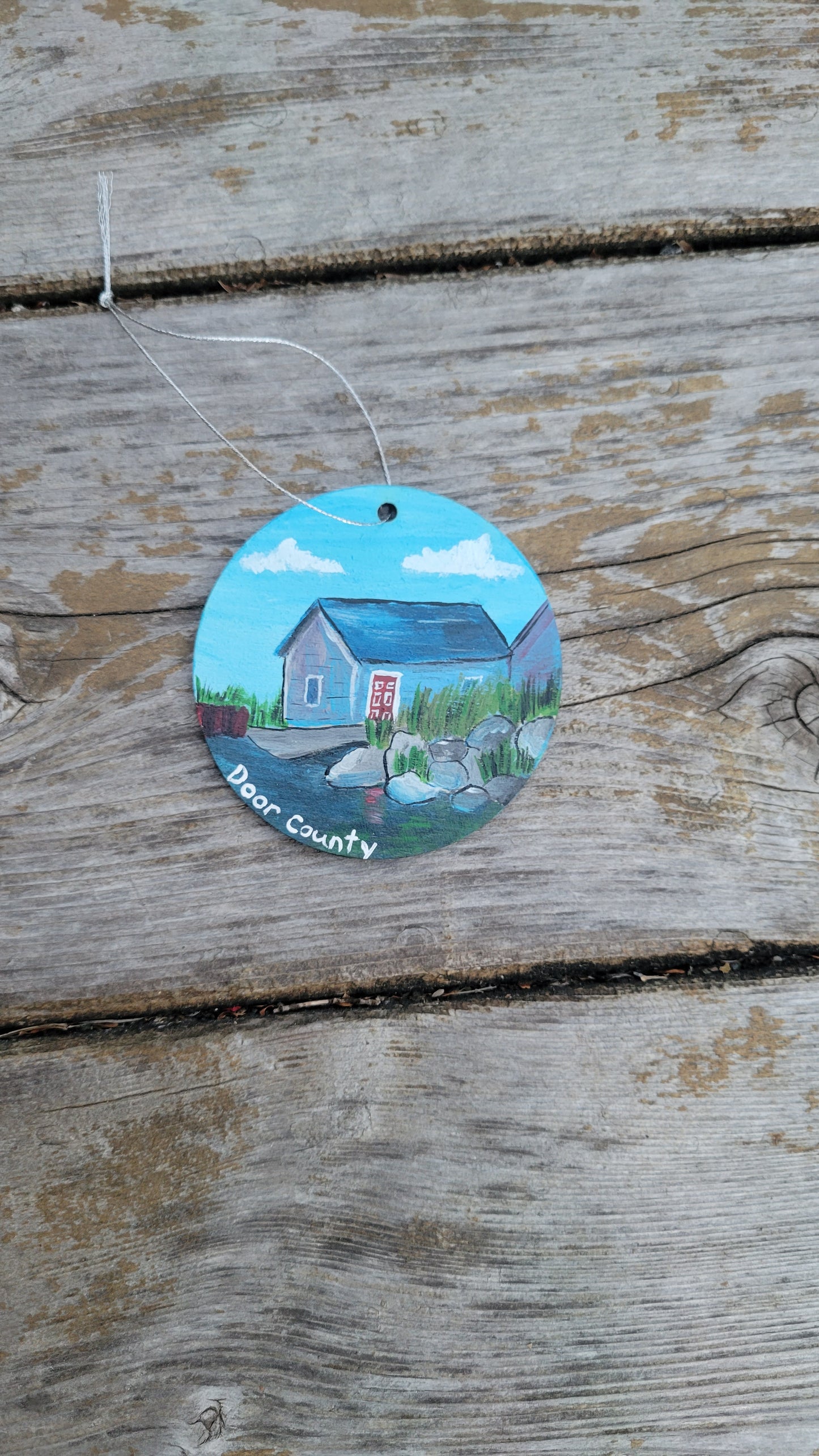 Handpainted Ornament- Gills Rock Fishing Wharf