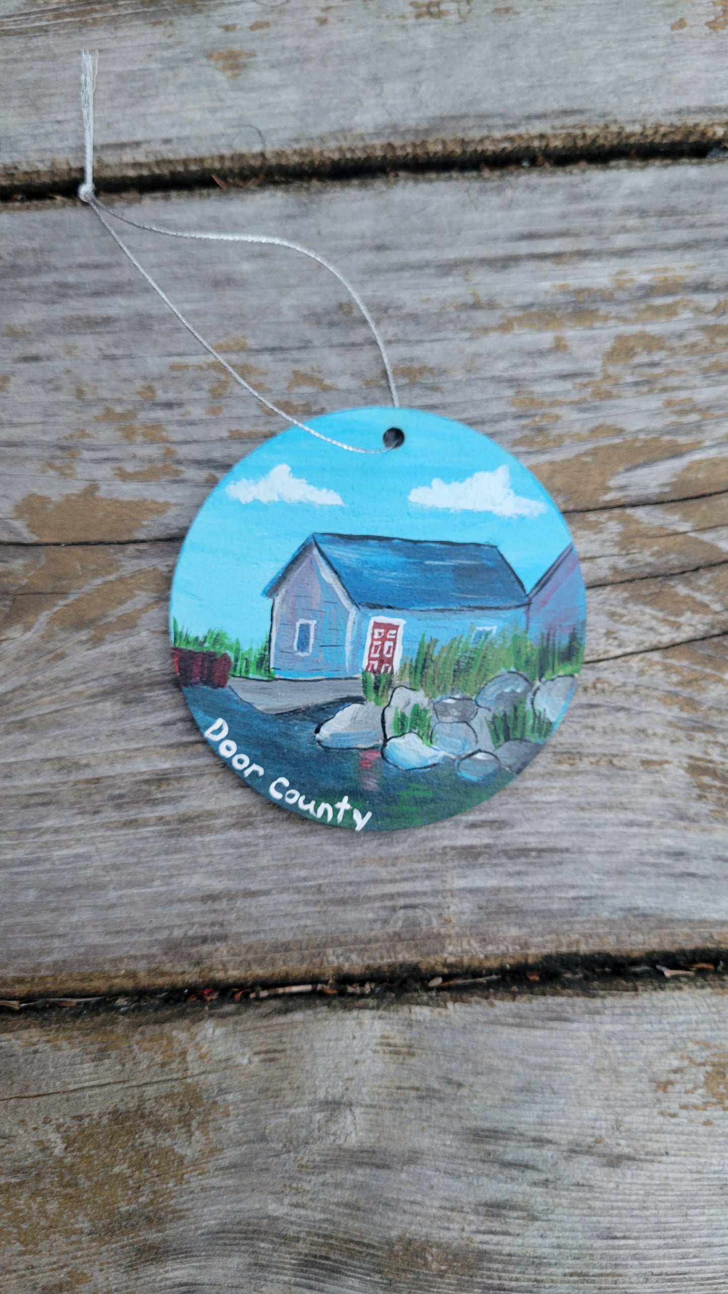 Handpainted Ornament- Gills Rock Fishing Wharf