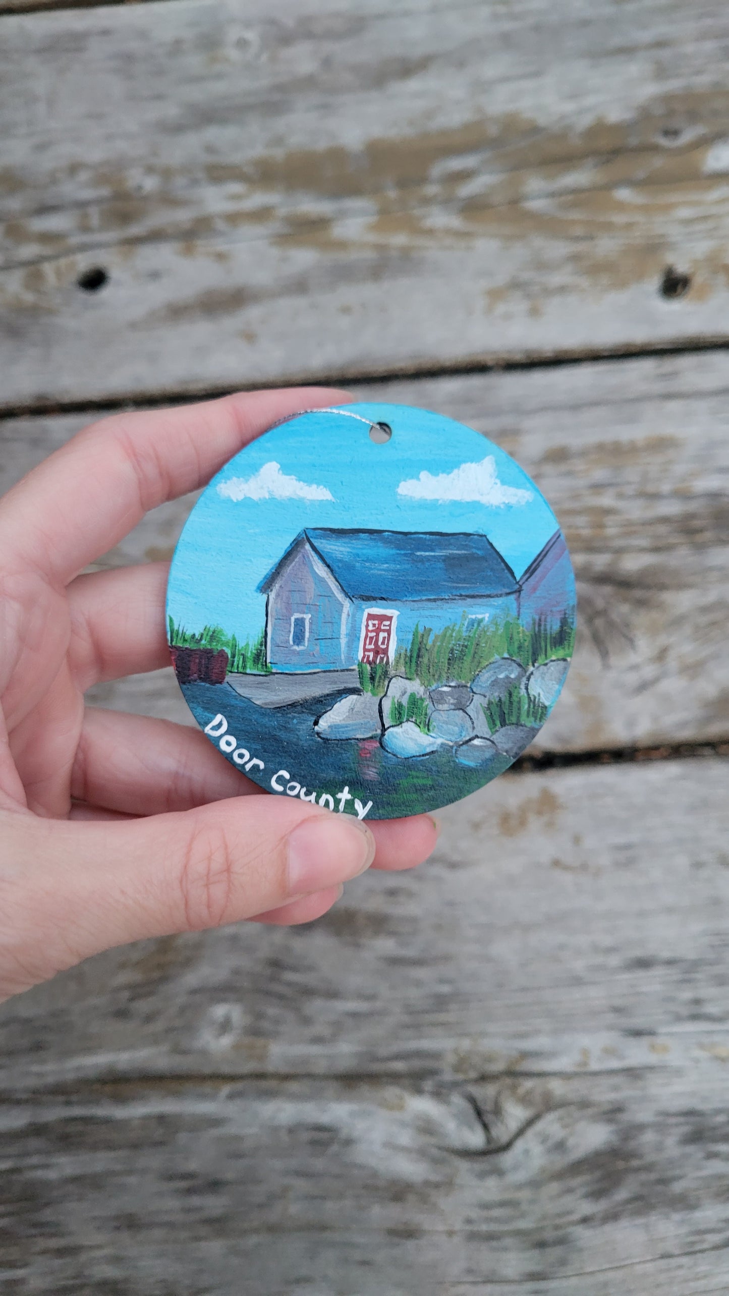 Handpainted Ornament- Gills Rock Fishing Wharf