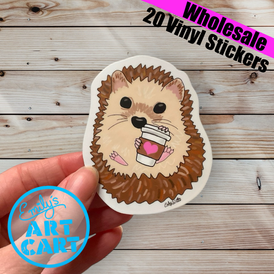 Hedgehog Vinyl Sticker | WHOLESALE 20 Stickers