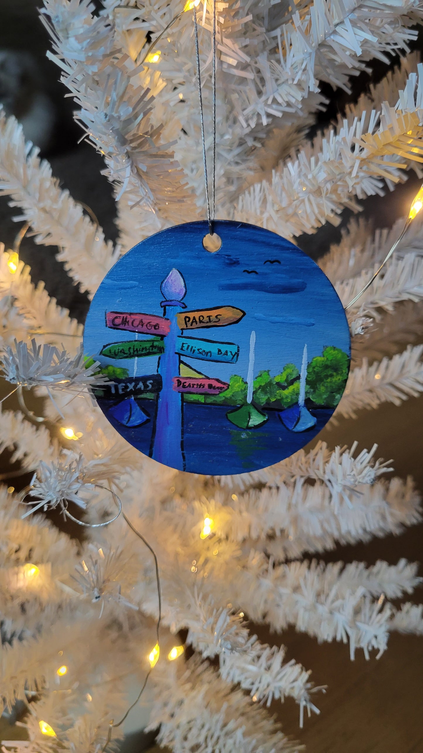 Egg Harbor Hand-Painted Ornament