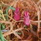 Marshmallow Bunny Studs- Pink
