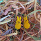 Marshmallow Bunny Studs- Yellow