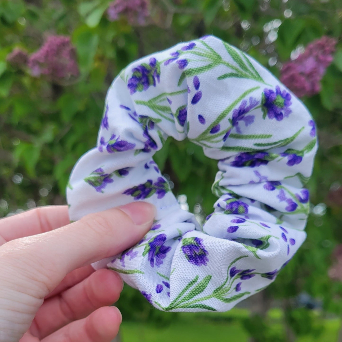 Lavender Scrunchie - White