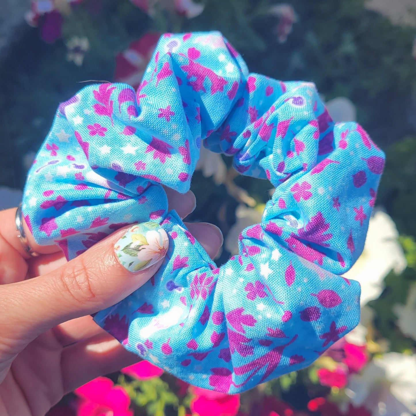 Blue Woodland Scrunchie - Glow in the Dark