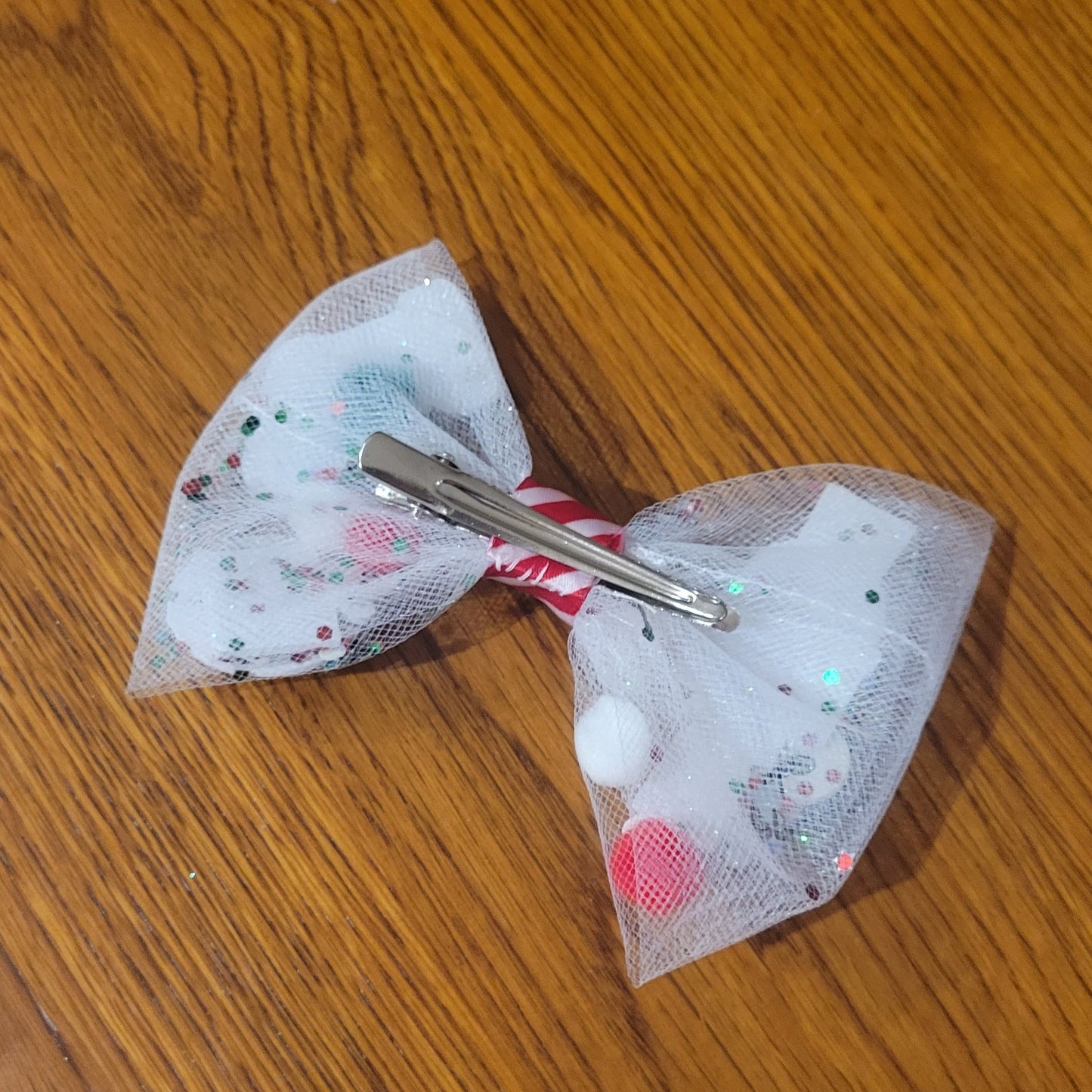 Nutcracker Christmas Tulle Hair Bow (large)