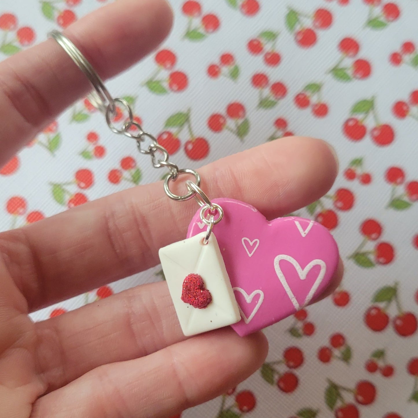 Love Letter Heart Keychain, Anniversary, Wedding, Valentine