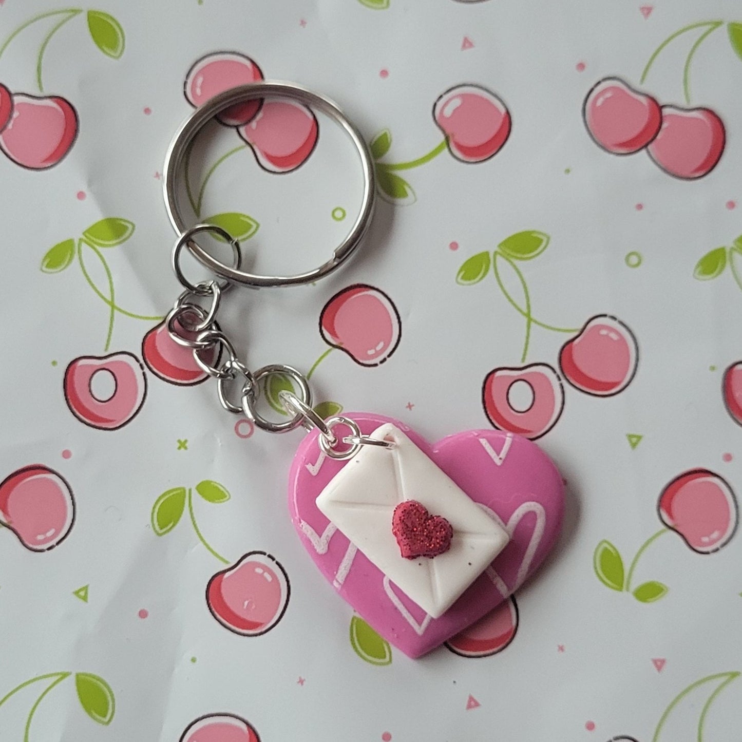 Love Letter Heart Keychain, Anniversary, Wedding, Valentine