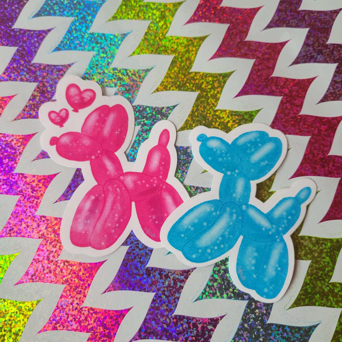 Balloon Animal Jumbo Stickers Set of 2