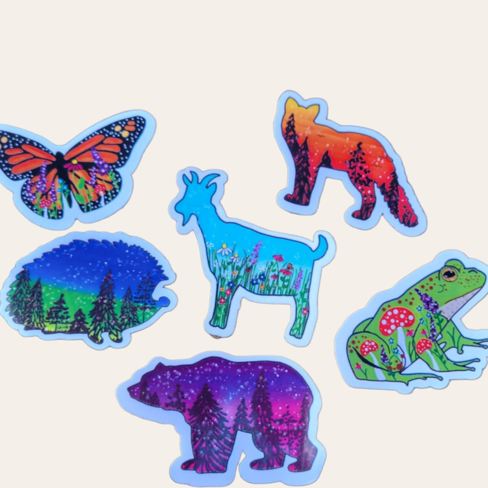 Animal Stickers Set of 6