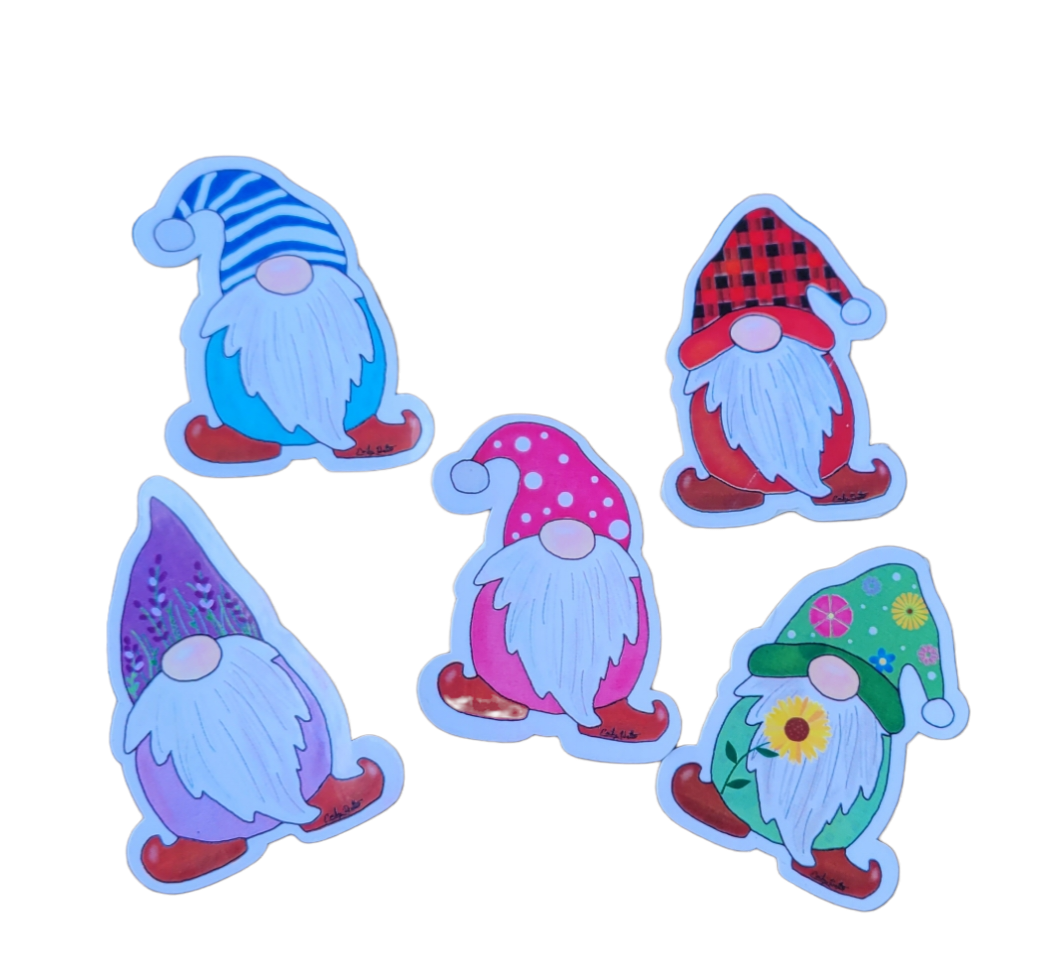 Gnome Stickers Set of 5