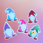Gnome Stickers Set of 5