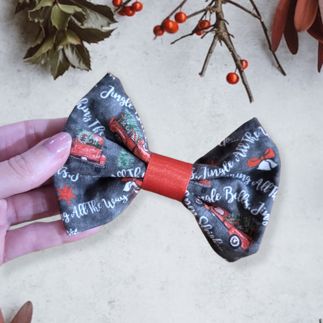 Christmas Truck Hair Bow (Large)