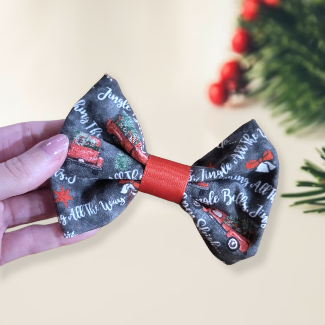 Christmas Truck Hair Bow (Large)